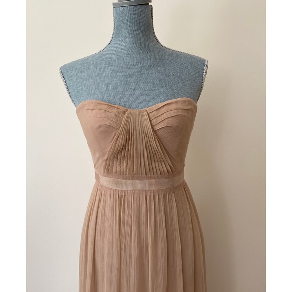 BCBGMaxAzria Amber Cascade Dress in Antique Blush - Picture 3 of 11